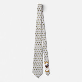Grått American Flagga Necktie med Eagle Slips