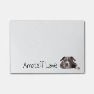 Grått American Staffordshire Terrier Hund - Amsta Post-it Block