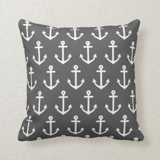 Grått Anchor Kudde