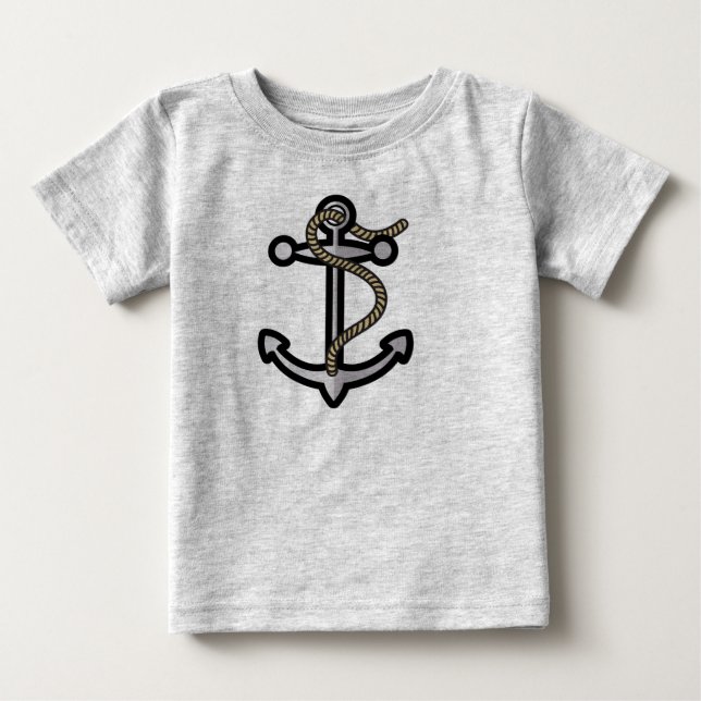 Grått Anchor Tee Shirt (Framsida)