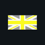 Grått and Gult Union Jack Canvastryck<br><div class="desc">Grått och gult mönster baserat på Union Jack.</div>