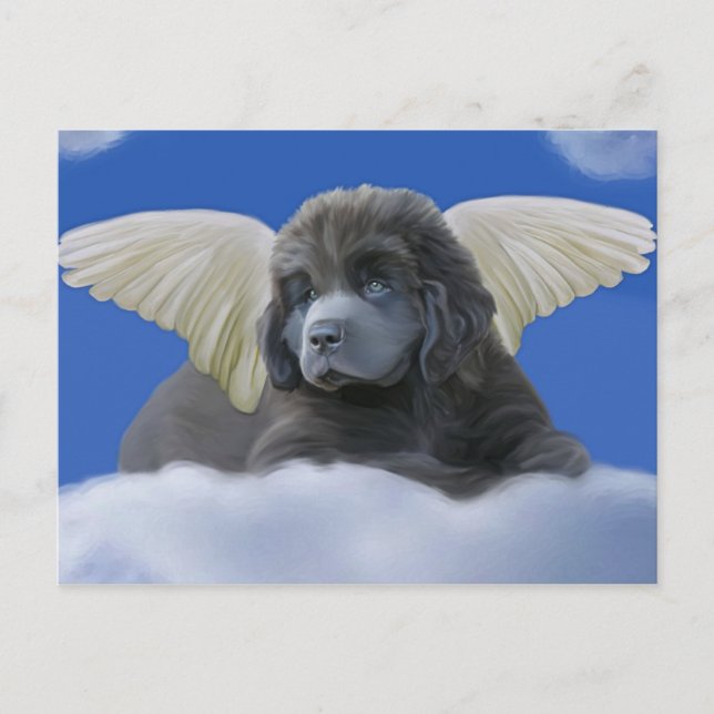 Grått Angel Vykort (Framsida)