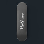 Grått Anpassade Mini Skateboard Bräda 18,5 Cm<br><div class="desc">Grått Anpassade Skateboard. En elegant,  svart,  trendigets skateboard. Anpassa med en egen namn. Gör en roligt till dig själv eller en födelsedagspresent till någon du kärlek.</div>