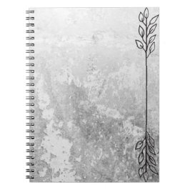 Grått anteckningsblock med accentuerad kant