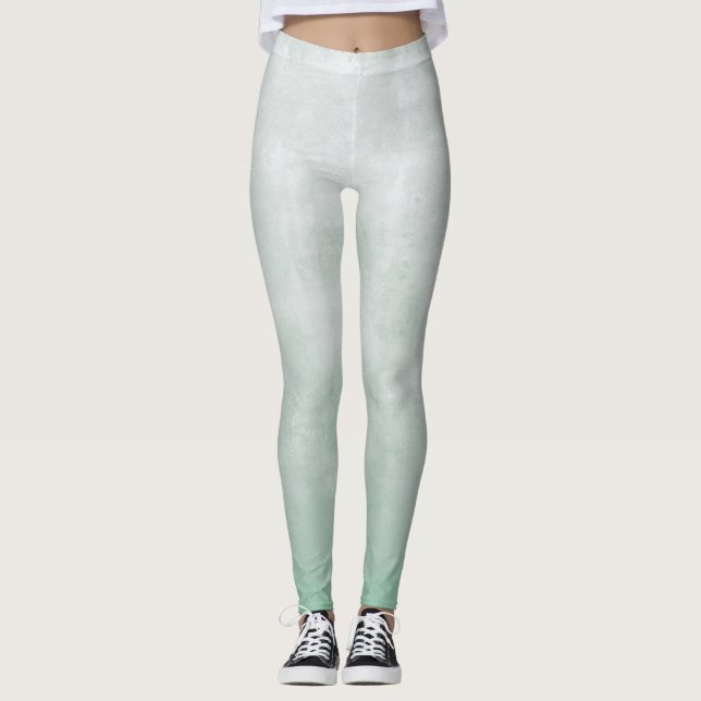 Grått Aqua geen White Rustic Leggings (Framsida)