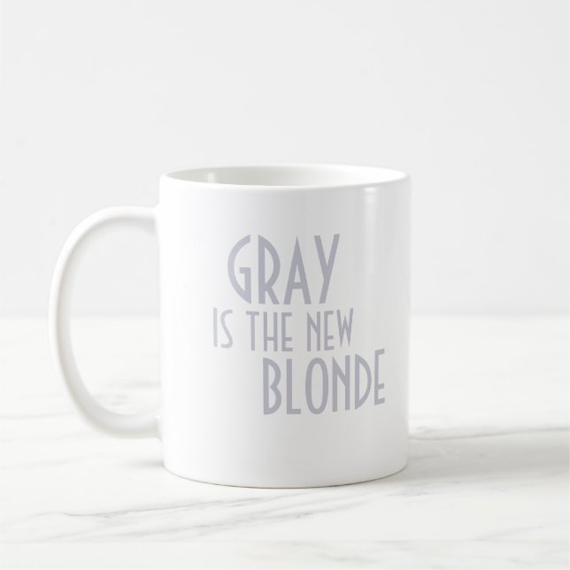 Grått är den nya blonda muggen kaffemugg (Vänster)