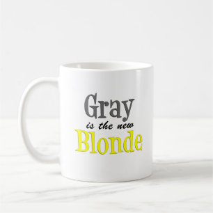 Grått är den nya blonda roliga muggen kaffemugg