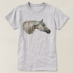 Grått Arabian Horse Equine T-shirt