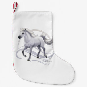 Grått Arabian Horse Liten Julstrumpa