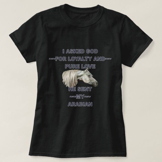 Grått Arabian Horse Tee (Design framsida)