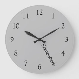 Grått-arbetsdag fem O'Clock nånstans stor klocka