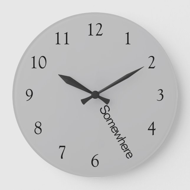 Grått-arbetsdag fem O'Clock nånstans stor klocka (Framsida)