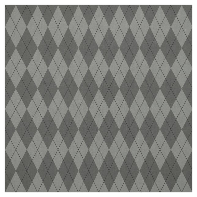 Grått Argyle mönstertyg Tyg (Provkarta)