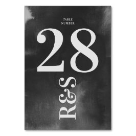 Grått Art Big Monogram Modern, djärv, enkel Bröllo Bordsnummer