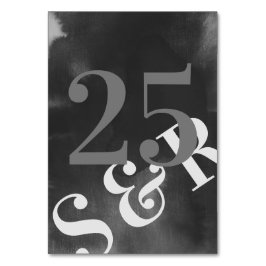 Grått Art Big Monogram Modern, djärv, enkel Bröllo Bordsnummer