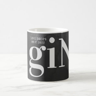 Grått Art Big Monogram Modern, djärv Kaffemugg