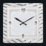 Grått Art Deco Fyrkantig Klocka<br><div class="desc">Underbar Art Deco-klockdesign. Du kommer att kärlek det som andra. Du kan fritt använda den här designen för andra produkter som du gillar eller anpassa och lägga till texten. Följ mig för mer. Tack. Ha en trevlig dag.</div>