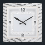 Grått Art Deco Fyrkantig Klocka<br><div class="desc">Underbar Art Deco-klockdesign. Du kommer att kärlek det som andra. Du kan fritt använda den här designen för andra produkter som du gillar eller anpassa och lägga till texten. Följ mig för mer. Tack. Ha en trevlig dag.</div>
