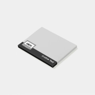 Grått Audio-kassettband Post-it Block
