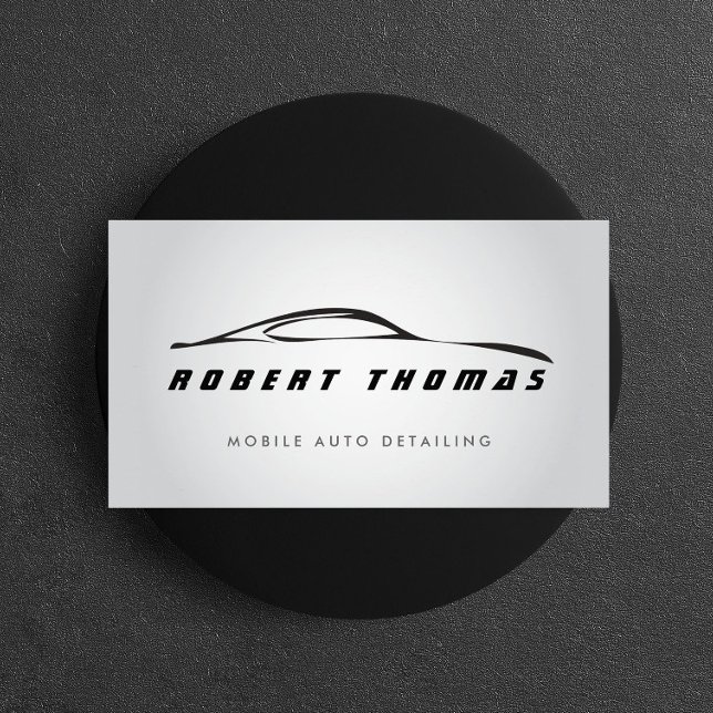 GRÅTT AUTO DETAILILILING, AUTO REPAIR-AFFÄRSKORT VISITKORT (Skapare uppladdad)