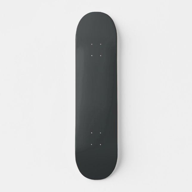 Grått av kol (fast färg)  mini skateboard bräda 18,5 cm (Framsida)