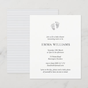 Grått-avtryck för inbjudan till budgetbabyvy