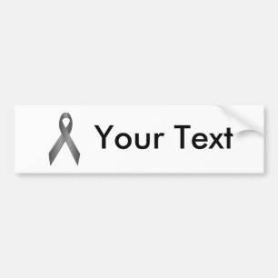 Grått Awareness Ribbon Bumper Sticker Bildekal