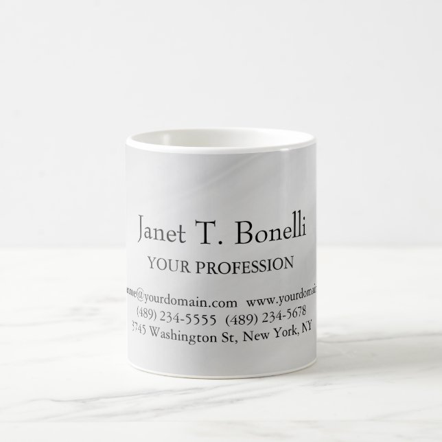 Grått Bakgrund Elegant Enkel Professionell Enkel  Kaffemugg (Center)