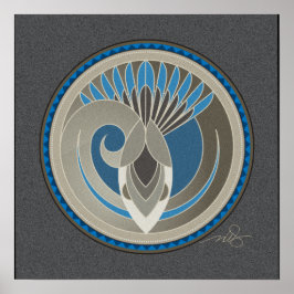 Grått--bakgrundens i Himmel Poster