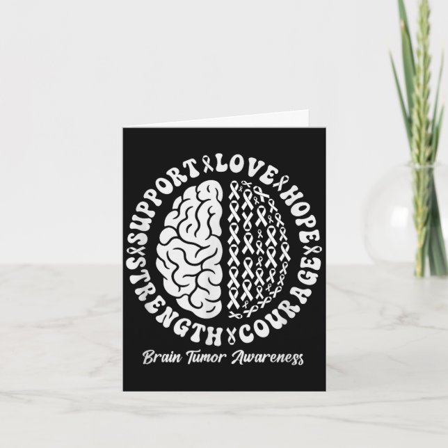 Grått band btam hjärntumör medvetenhet månad  kort (Framsida)