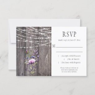 Grått Barn Wood Violet Lavender Flowers Mason Burk OSA Kort