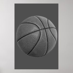 Grått Basketball Poster