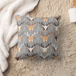 Grått Beige Deers Scandinavian Juldekalor Kudde