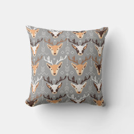 Grått Beige Deers Scandinavian Juldekalor Kudde