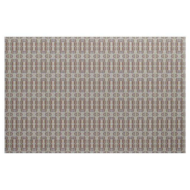 Grått Beige Khaki Taupe Brown Eclectic Ethnic Art Tyg (Fat Quarter)