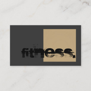 Grått Beige Personal Trainer Fitness Affärskort Visitkort