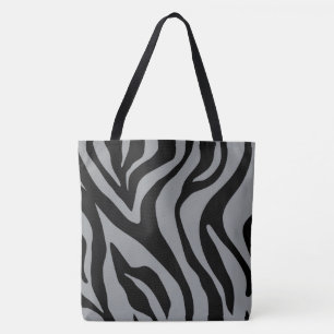 Grått/Beige Tiger-utskrift 2-ton Mode Tote Tygkasse