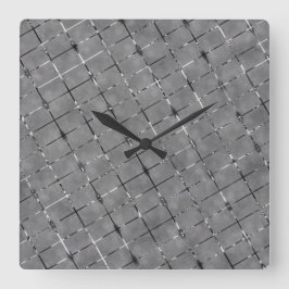 Grått-bild uppdelad i rektanglar, glödtråd fyrkantig klocka