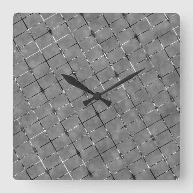 Grått-bild uppdelad i rektanglar, glödtråd fyrkantig klocka (Framsida)