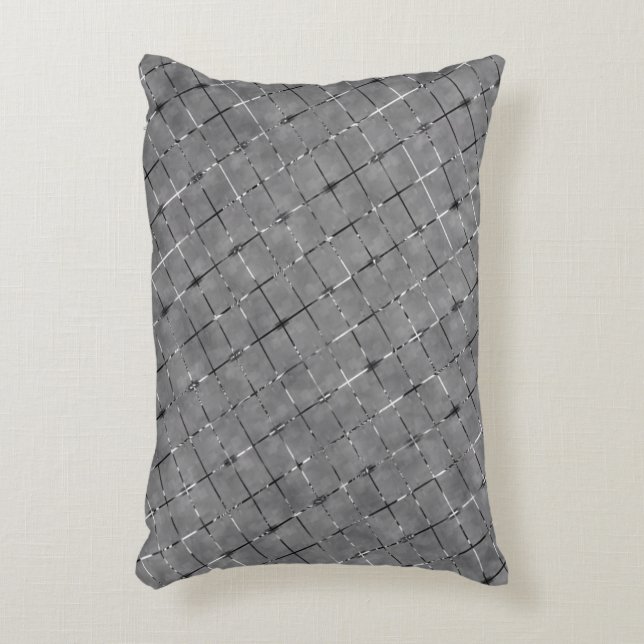 Grått-bild uppdelad i rektanglar, ljustråd prydnadskudde (Framsidan(Vertikal))