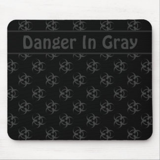 Grått Biohazard Mousepad w/ Anpassningsbar Text Musmatta