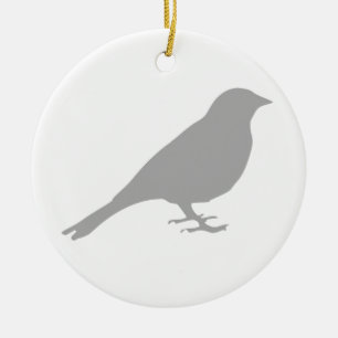 Grått Bird - Circle Ornament 