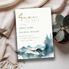 Grått blå berg Gräs Spara datum Inbjudningar