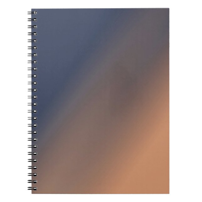Grått-blå och beige övertoning. anteckningsbok (Framsidan)