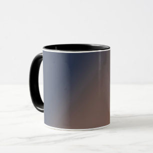 Grått-blå och beige övertoning. mugg