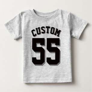 Grått & Black Baby Idrottsedel Jersey Tröja