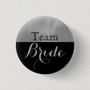 Grått & Black Bröllop Team Bride Knapp