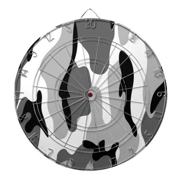 Grått & Black Camouflage Dart Board Darttavla (Framsidan)