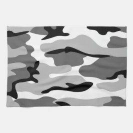 Grått & Black Camouflage Kitchen Towel Kökshandduk
