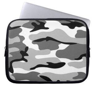 Grått & Black Camouflage Laptop sleeve
